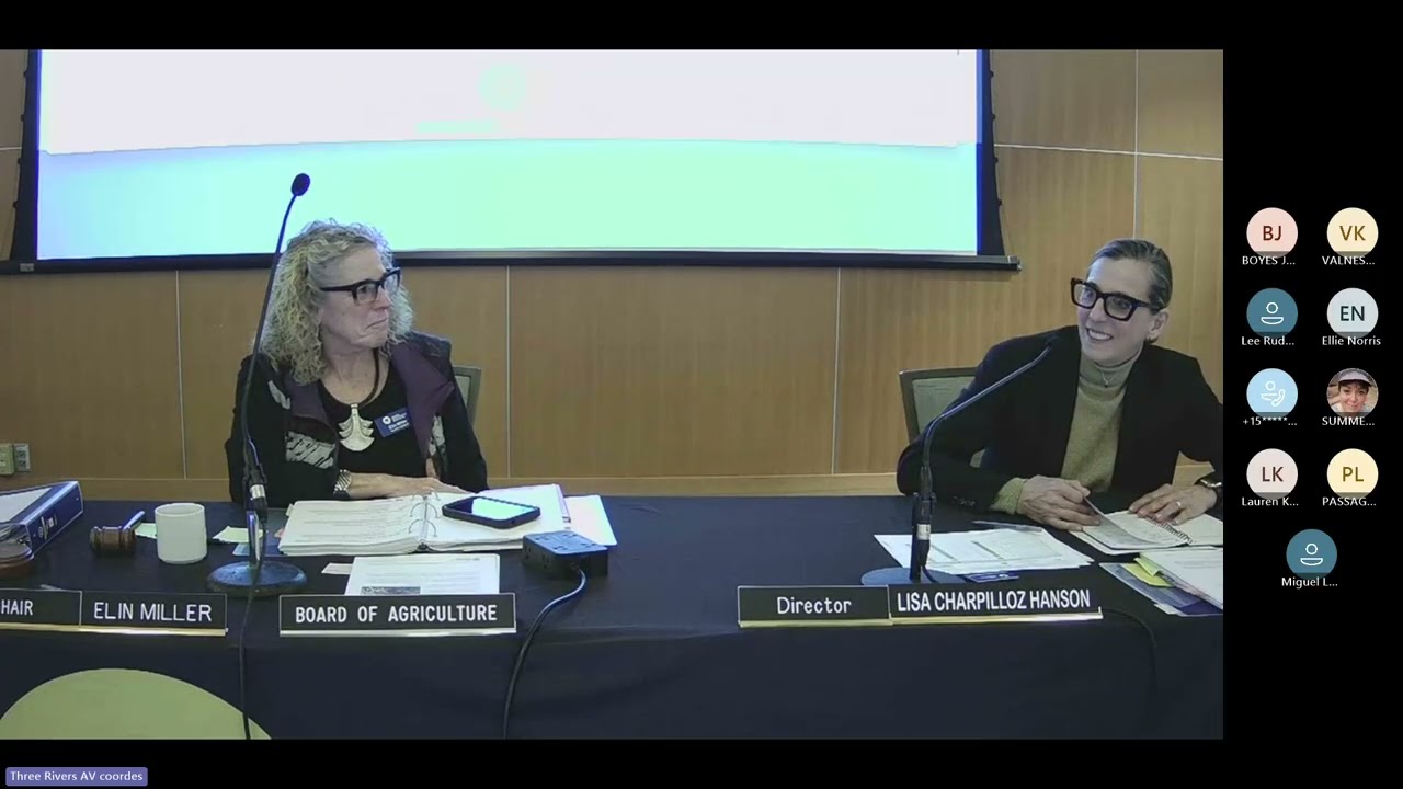 Board of Agriculture Meeting - December 4, 2025 - Hood River, OR