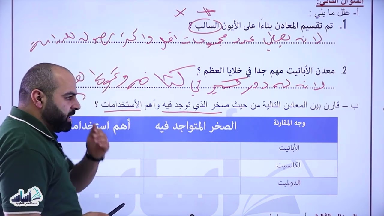 الصف التاسع 9️⃣ علوم الأرض 🌏 || حل ( امتحان الشهر الثاني ) ✅ مع أ. 