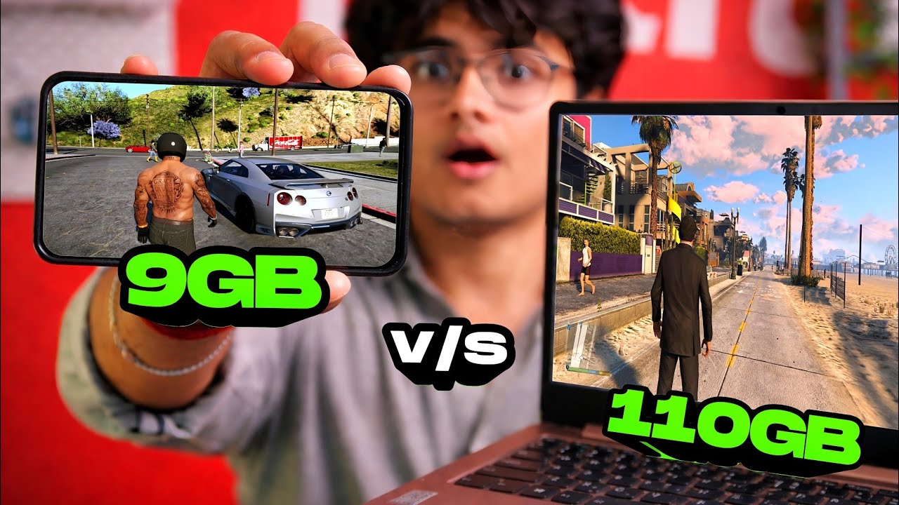 I Compared GTA 5 (9GB) Mobile V/S GTA 5 Original | Is It Good For Gamers ? 