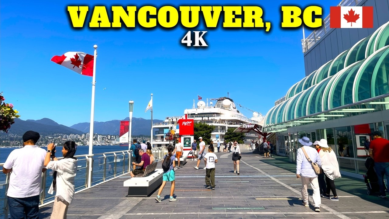 Downtown Vancouver 4K Walking Tour | Granville Street to Canada Place | City Sounds 🇨🇦