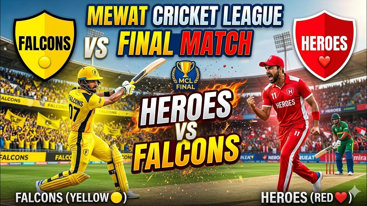 MEWAT CRICKET LEAGUE FINAL MATCH HATHIN HEROES VS FIROJPUR FALCONS LIVE TODAY DREAM ACADEMY BADKALI
