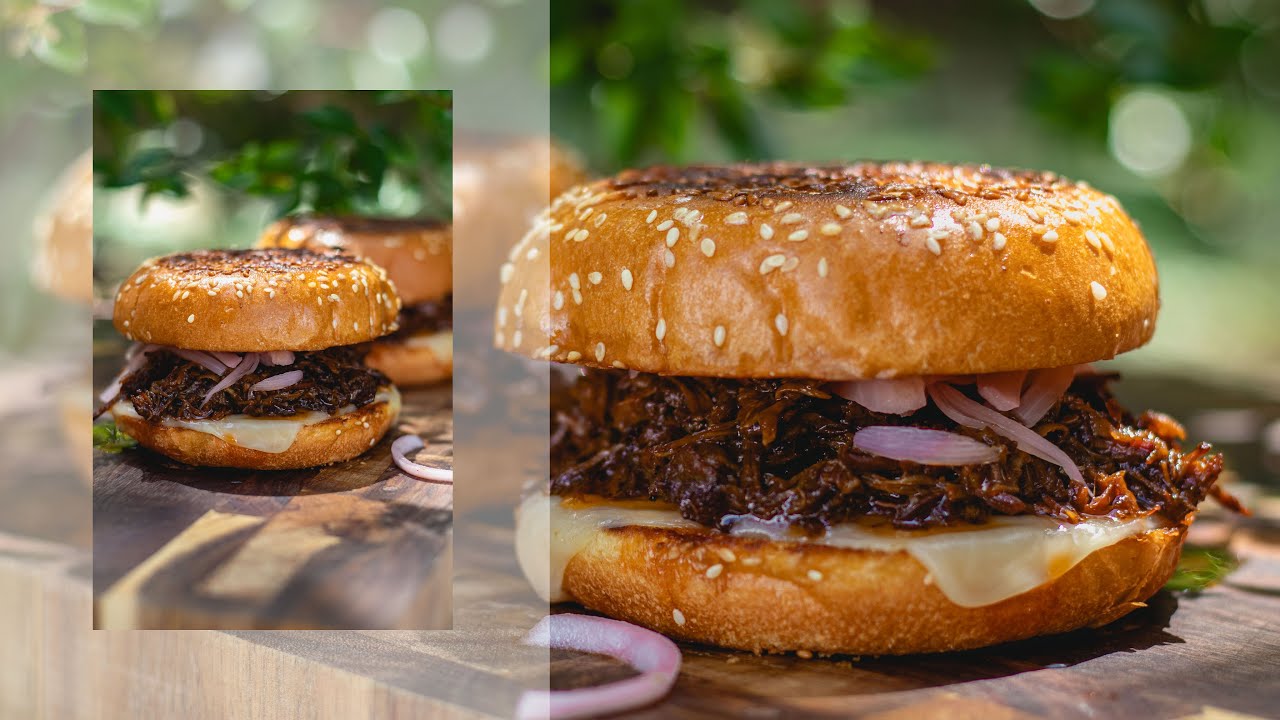 BBQ Pulled Beef Burger Recipe | Easy Oven Cooked Tender Beef