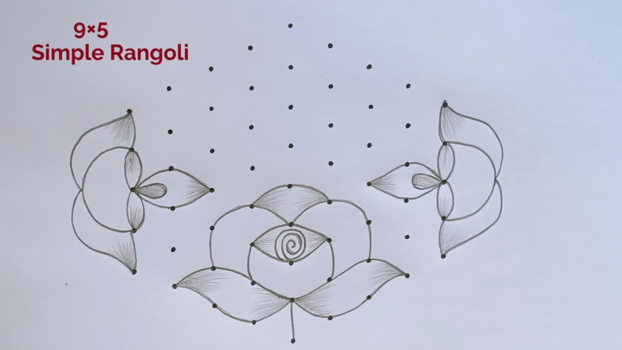 9×5 Aadi kiruthigai Simple Rose Kolam 🌺 9×5 Aadivelli Kolam 🌺 Aadiperuku Kolam 🌺 Beautiful Rangoli