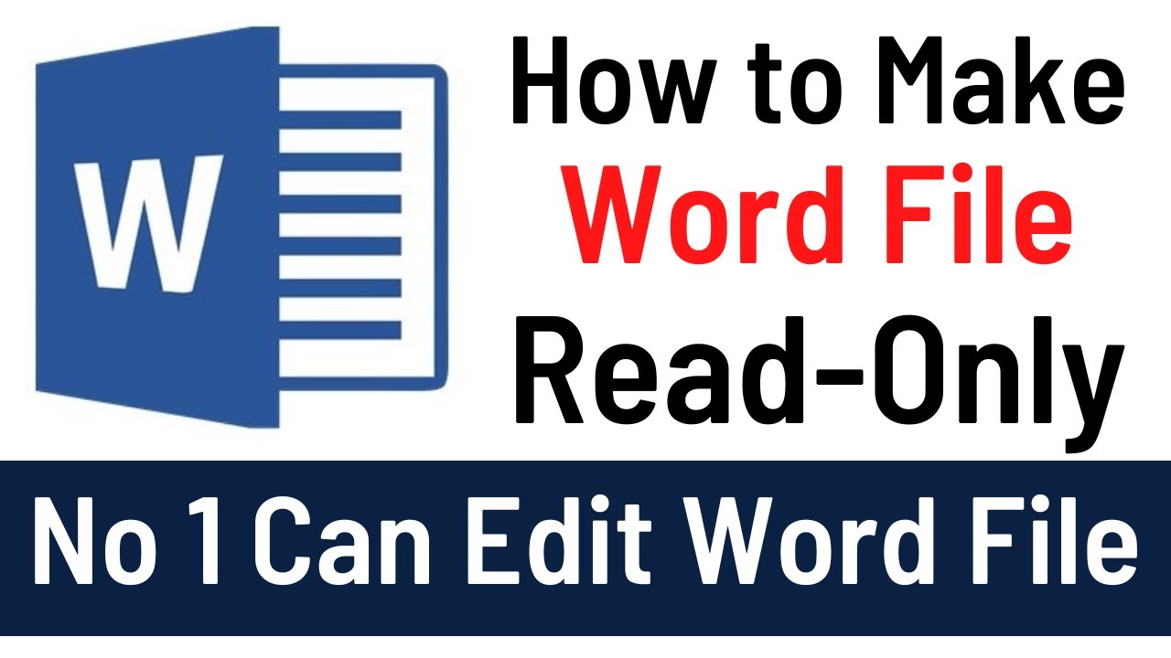 How To Make Word Document Read Only | No One Can Edit Your Word File [ Simple & Quick Way ]