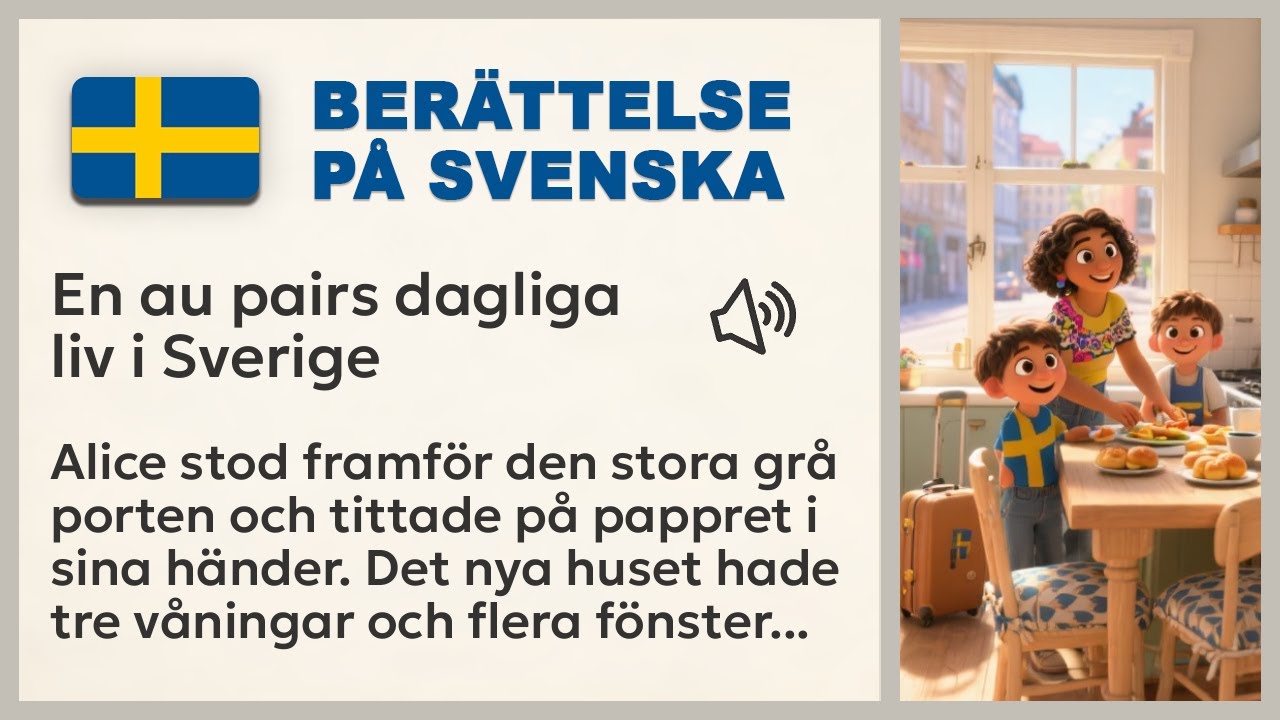 My Life as an Au Pair in Sweden 🇸🇪 | Easy Swedish Story for Beginners | Learn Swedish