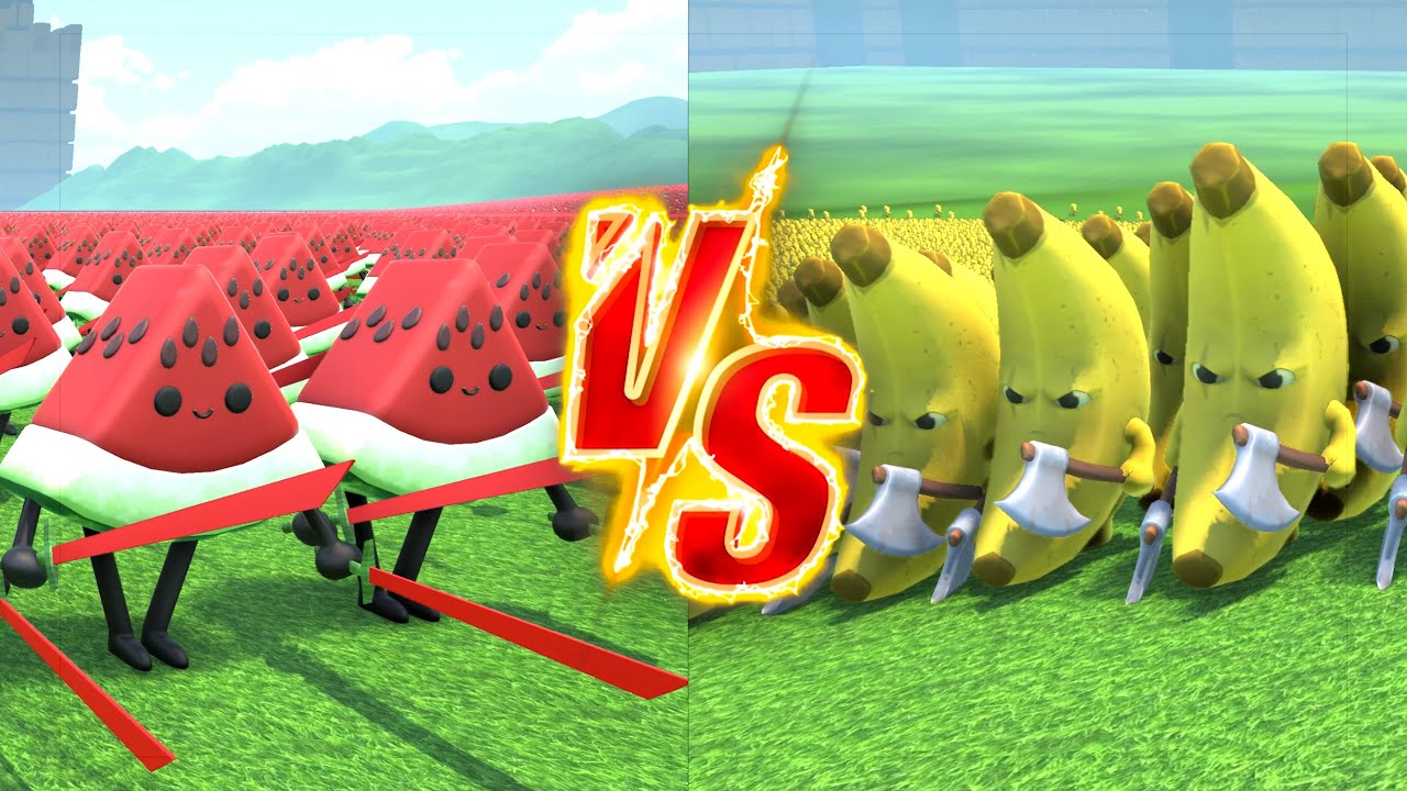 1 MILLION Bananas vs 1 MILLION Watermelons