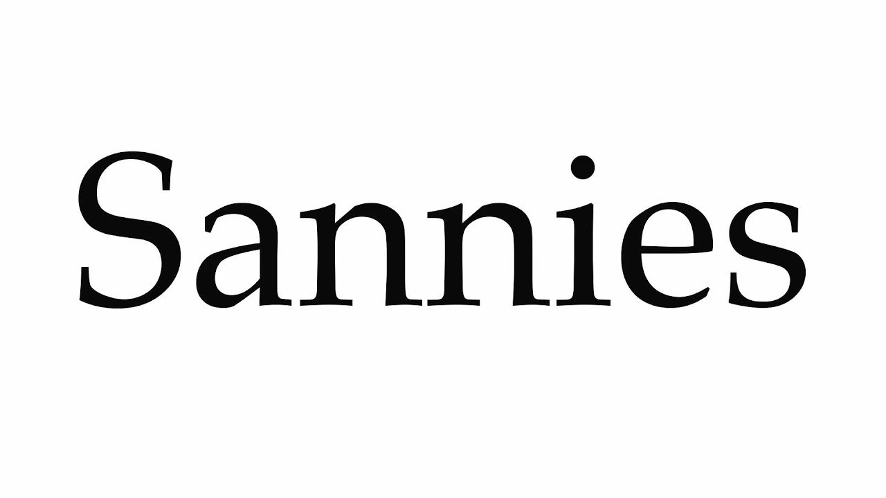 How to Pronounce Sannies