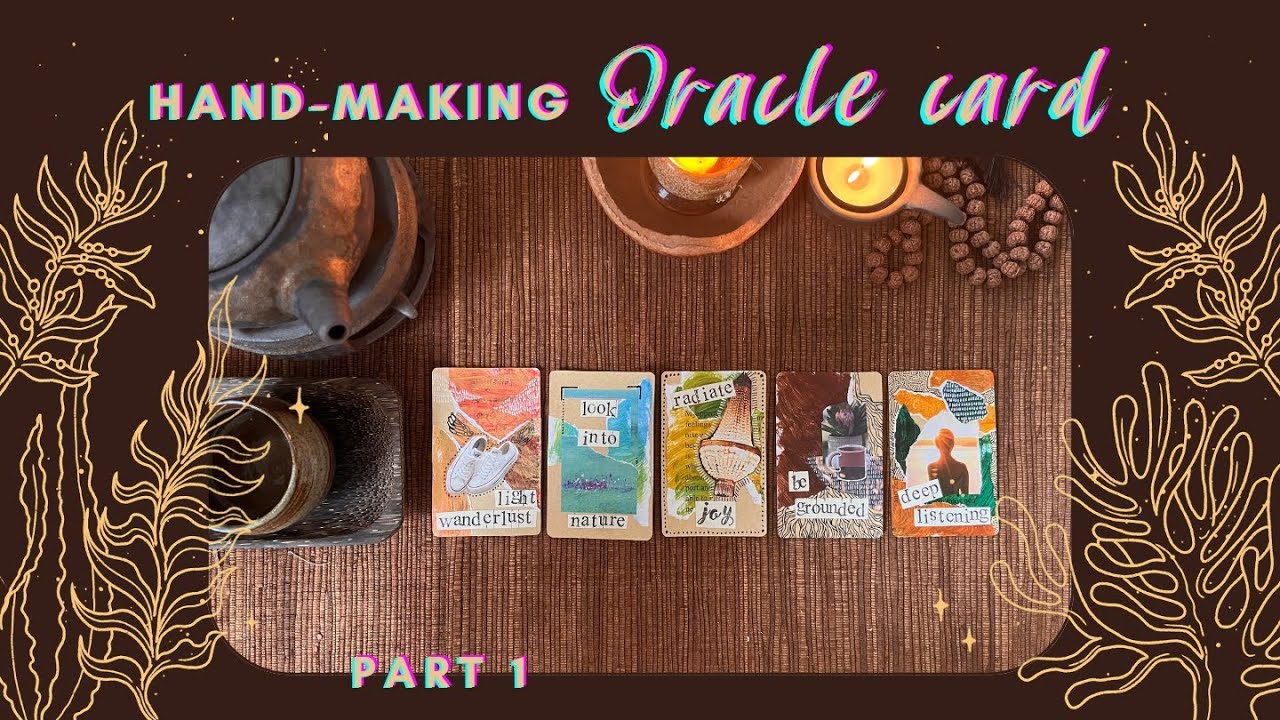 Handmade oracle card from playing card deck | Use basic material | Mindfulness Art project