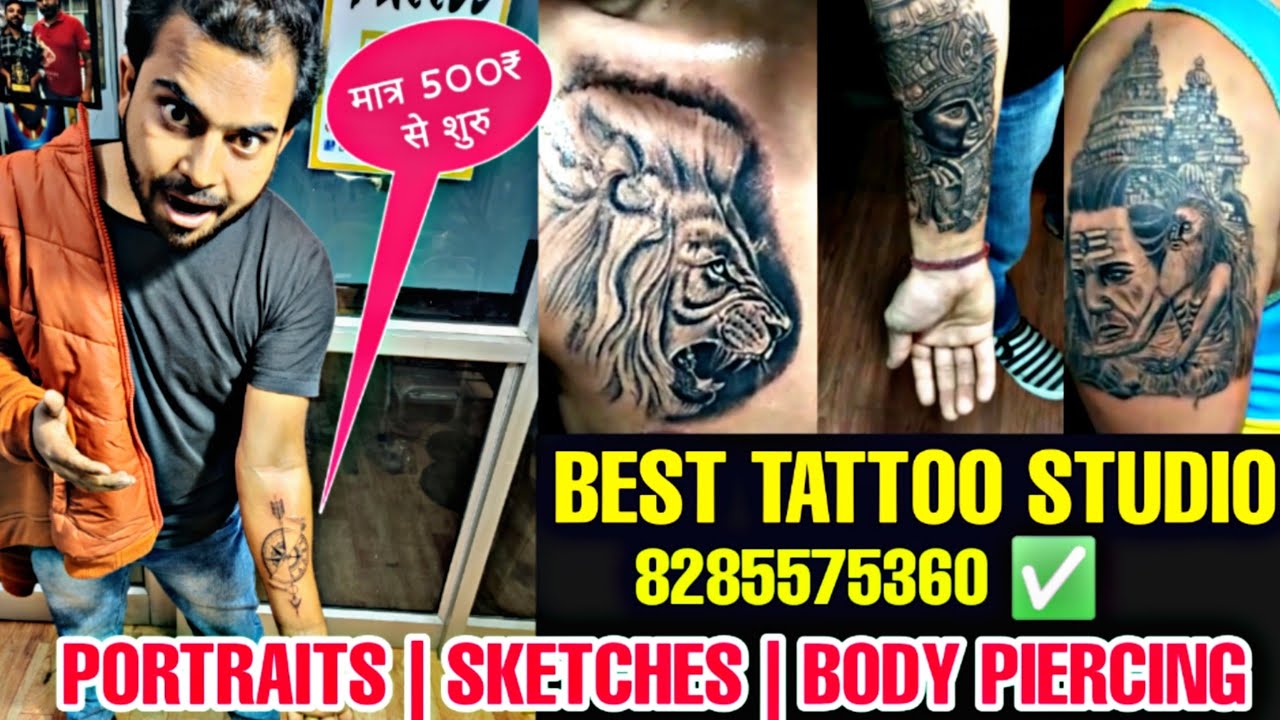 Tatto मात्र 500₹ से शुरु | SKETCHES, PORTRAITS, BODY PIERCING, TATTOOS | BEWITTCH STUDIO in DELHI
