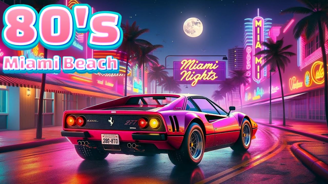 80's Miami Beach Vibes | Dive into the Synthwave Night