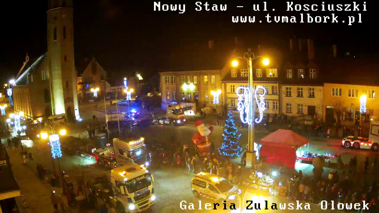 Ciężar&oacute;wki z Mikołajem w Nowym Stawie. 2018 - z archiwum rejestratora TvMalbork.pl