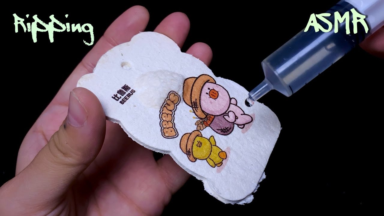 CELLULOSE SPONGE RIPPING WET ASMR