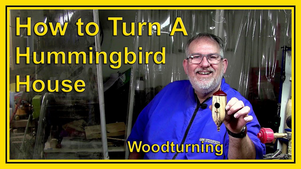 How to Turn A Hummingbird House. By Dean's Woodworking #woodturning