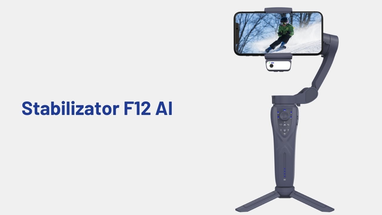 Stabilizator Telefon F12 AI: Filmări Fără Tremur, Calitate Profesională!