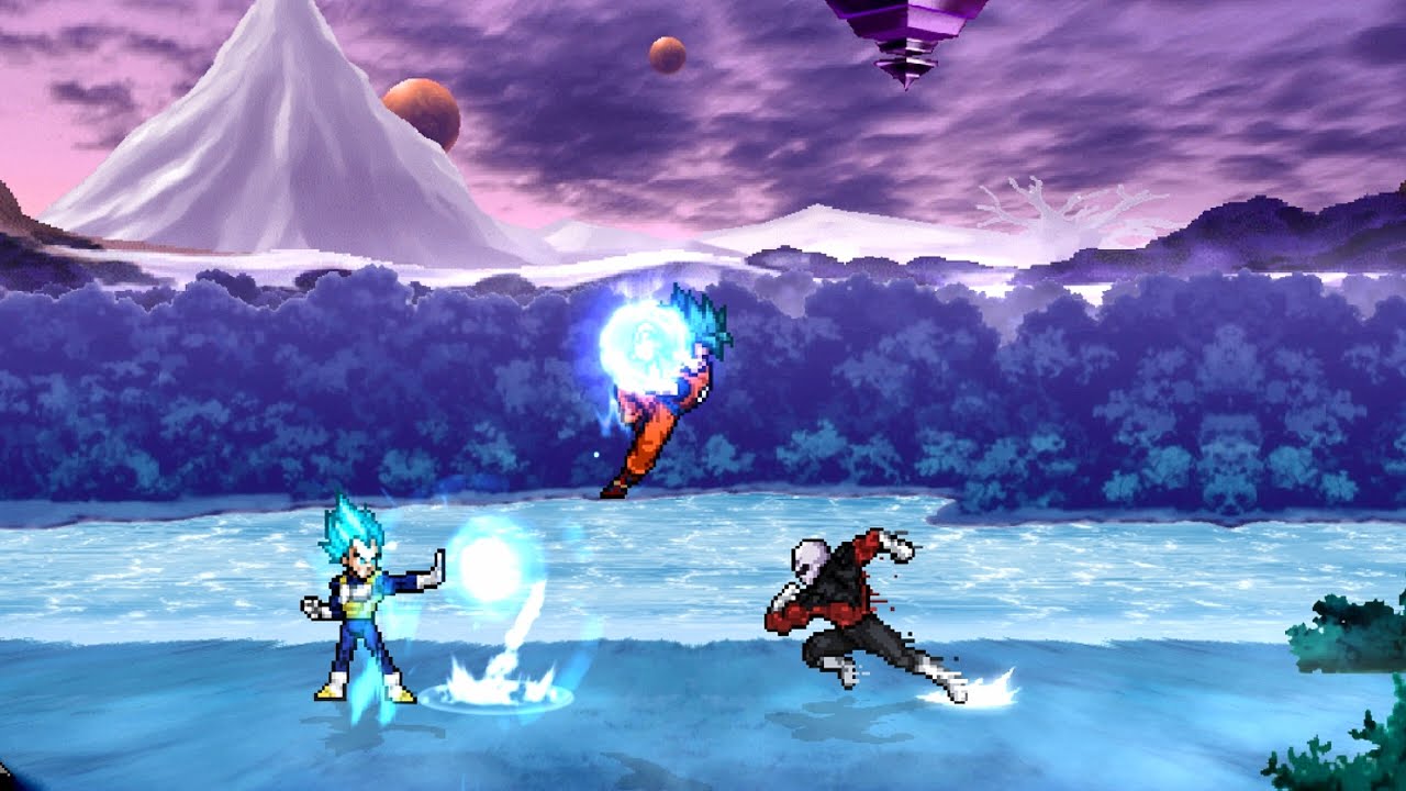 Dragon Ball Super Mugen || Goku Blue Vegeta Blue Vs Jiren | Goku Vegeta Team Up Against Mighty Jiren