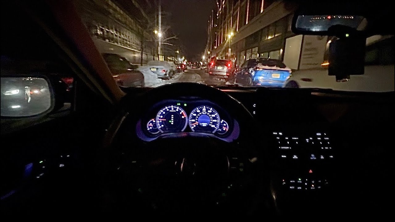 🚦NIGHT SNOW STORM POV DRIVE IN MY ACURA TSX ❄️🌨️🚘