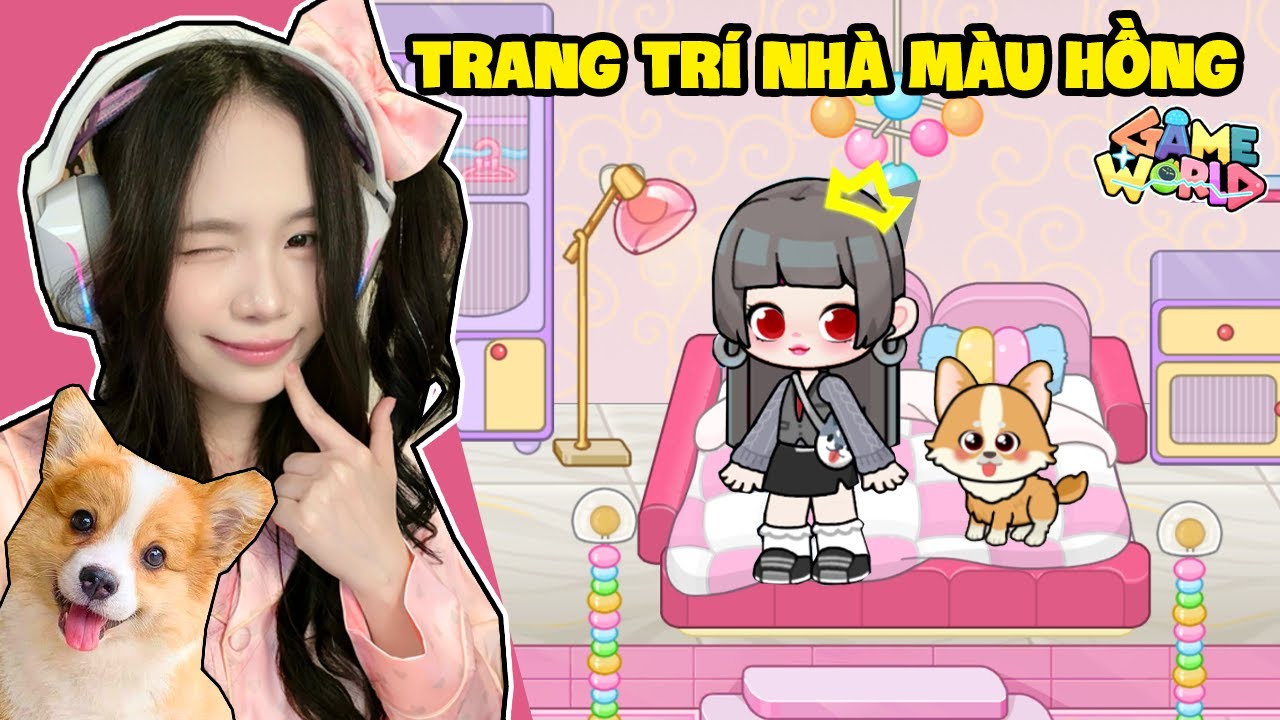 SAMMY LẦN ĐẦU TRANG TRÍ NHÀ FULL MÀU HỒNG TRONG THẾ GIỚI GAME WORLD