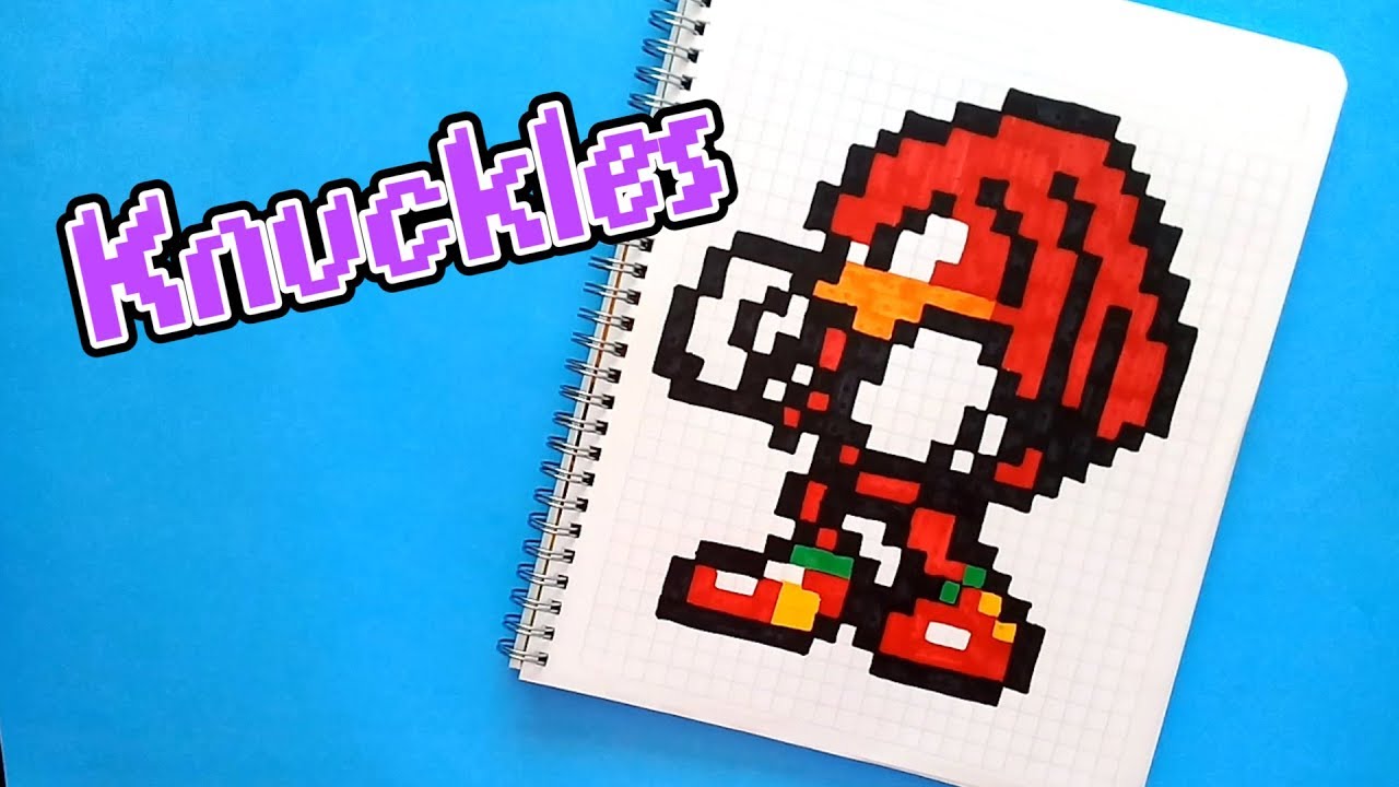 COMO DIBUJAR PIXEL ART KNUCKLES - PIXELADOS