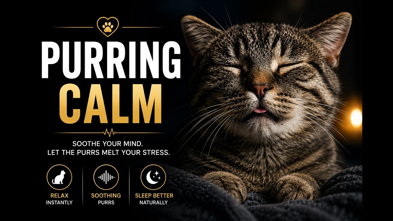 Cat purring for instant calming