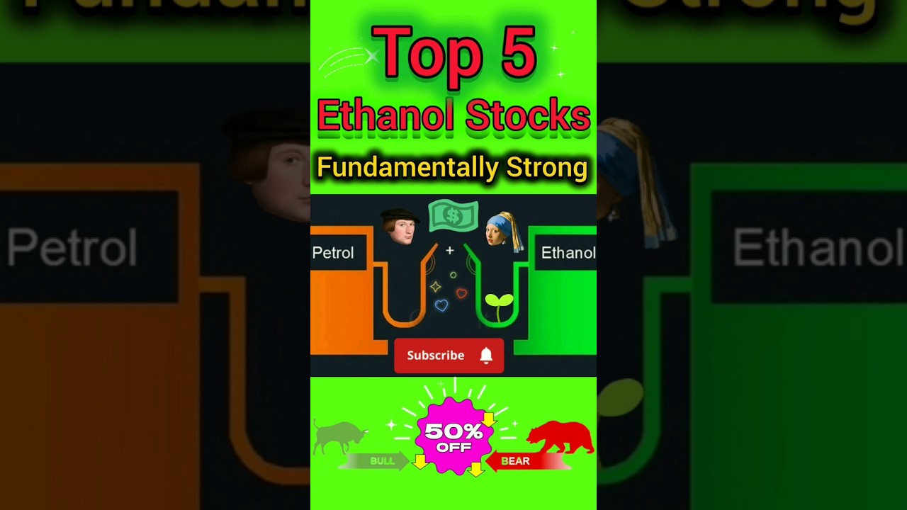 Top 5 Ethanol Stocks.Top 5 ethanol stocks in india.Best Ethanol stocks in India.#smse #shortsfeeds