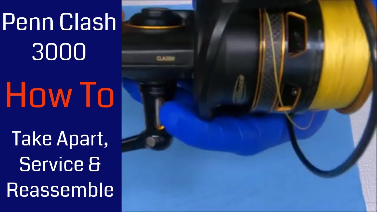 Penn Clash 3000 Fishing Reel - How to take apart, service and reassemble