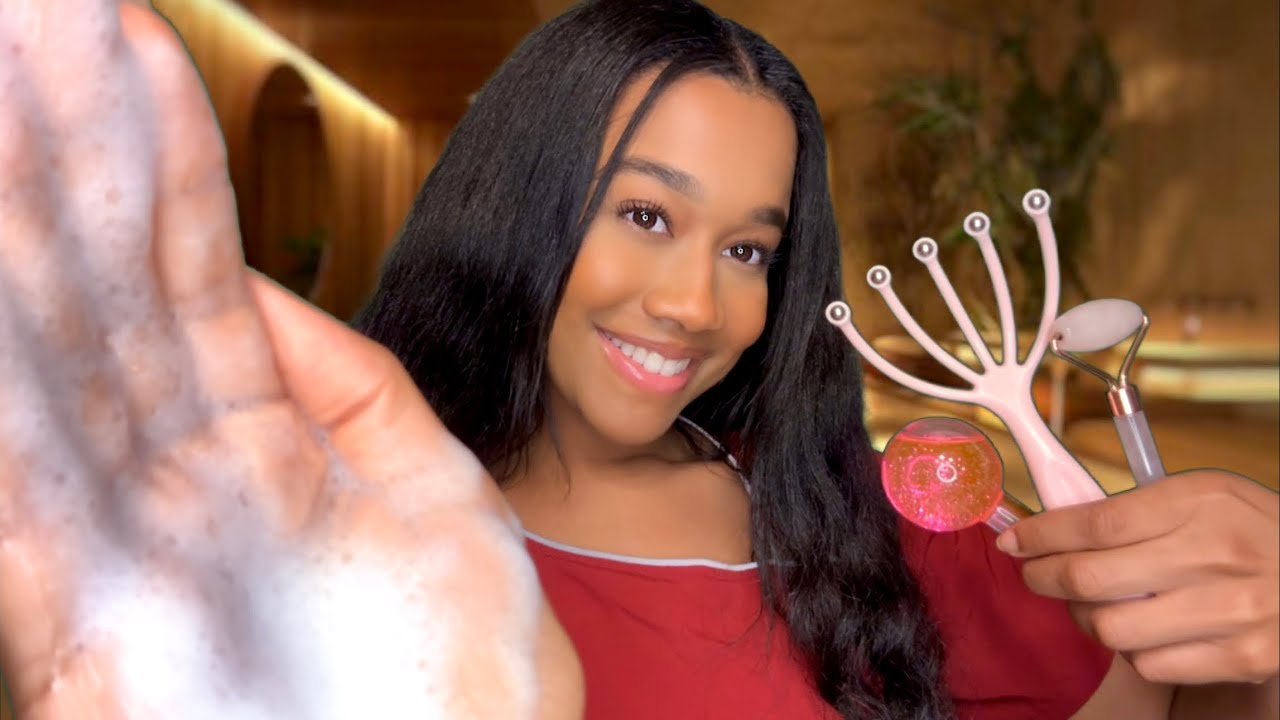 ASMR Extremely Relaxing Spa Role-play For Sleep 🧖‍♀️🍃 1 Hour Spa Role-play | Person Attention ASMR