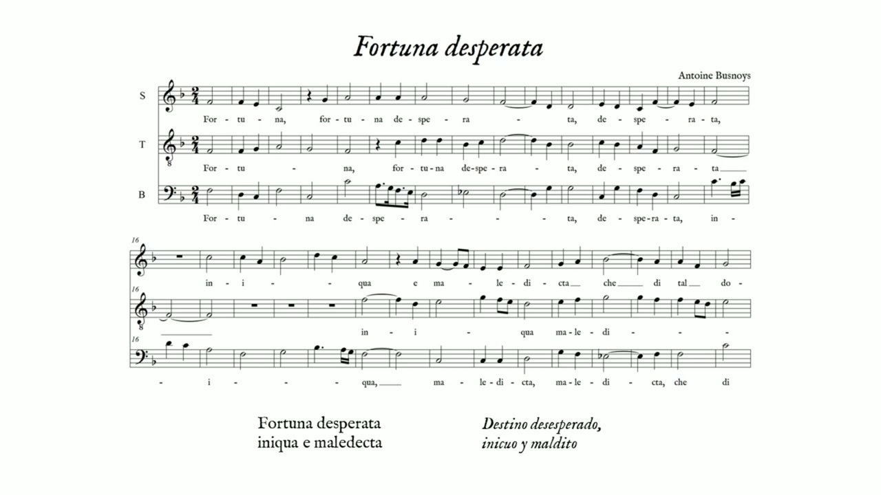 Antoine Busnois: Fortuna desperata (The Clerks' Group, Edward Wickham)