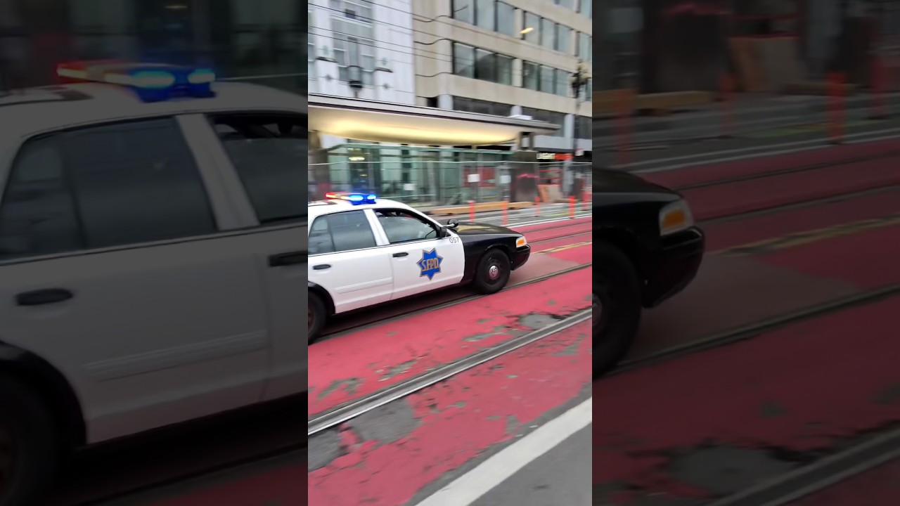 San Francisco sheriff and Police Department responding code 3