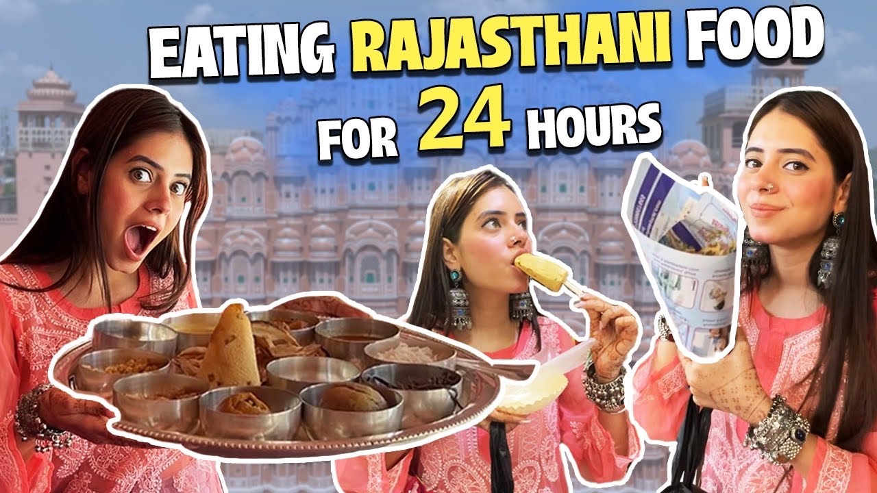 Trying Most Expensive Rajasthani Thali- Sangri | Food Challenge for 24 Hours | Kajal Choudhary