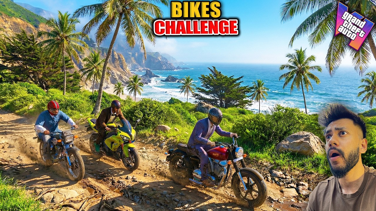 GTA 5 ROYAL ENFIELD BULLET VS SPLENDOR VS APACHE RR310 DRAG RACE AND OFFROADING | ABHISHEKKZ GAMING