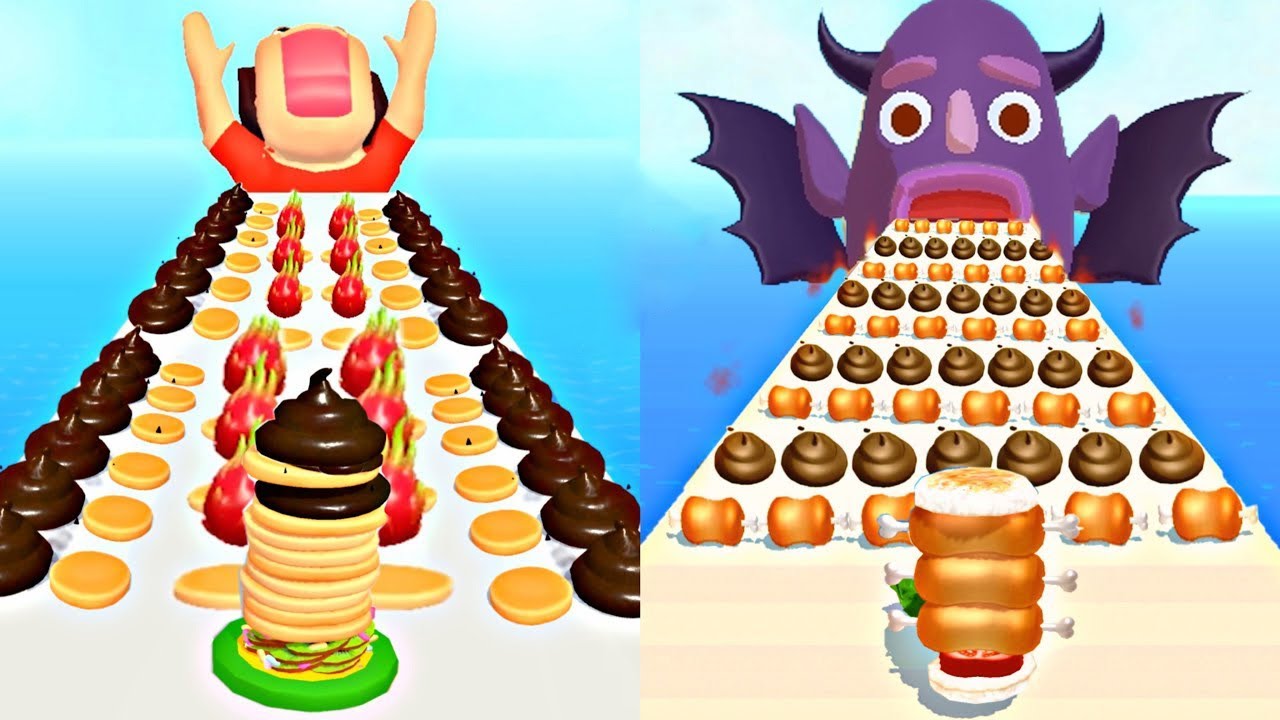 Pancake Run VS Sandwich Runner - All Levels Gameplay Android iOS Ep 2