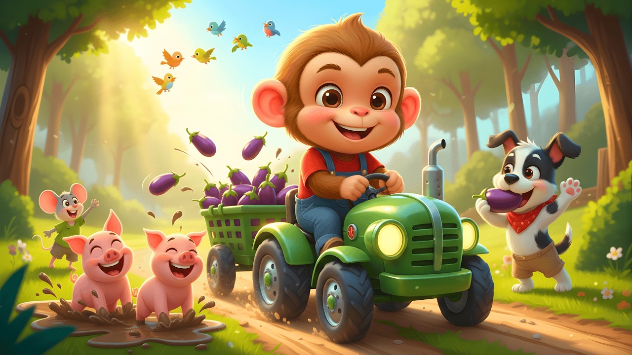 Farmer Monkey Explores a Mysterious Forest 🐒 | Caring for the Pig Herd on the Farm | Funny Farm