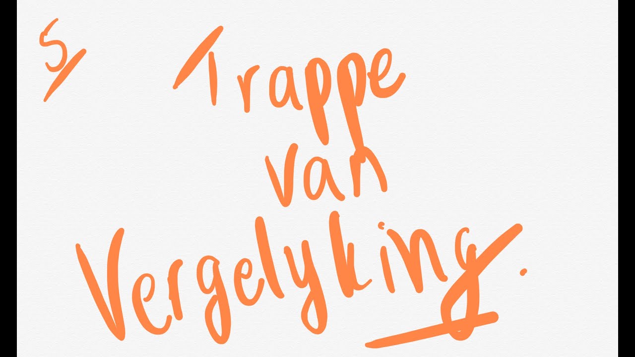 5. Afrikaans Trappe van Vergelyking - Degrees of Comparison