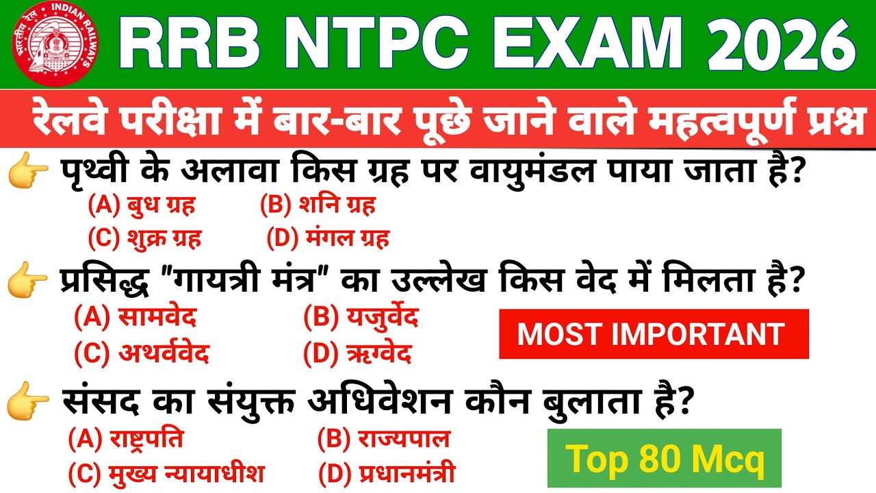 🚆 RRB NTPC IMPORTANT GK 2025 | NTPC GK GS | Railway Group D | Art & Culture | PART 03 