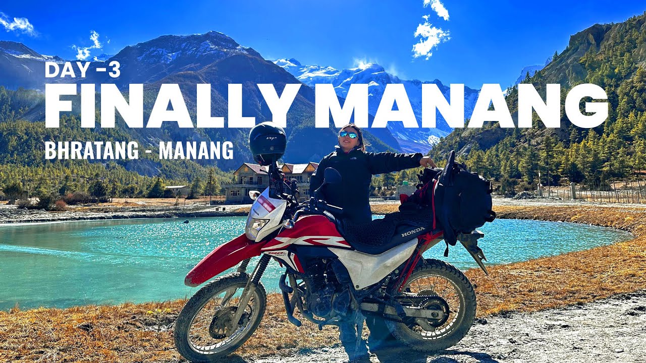Riding on the Edge! 😨 | Day 3: Bhratang to Manang | Manang Motorcycle Trip