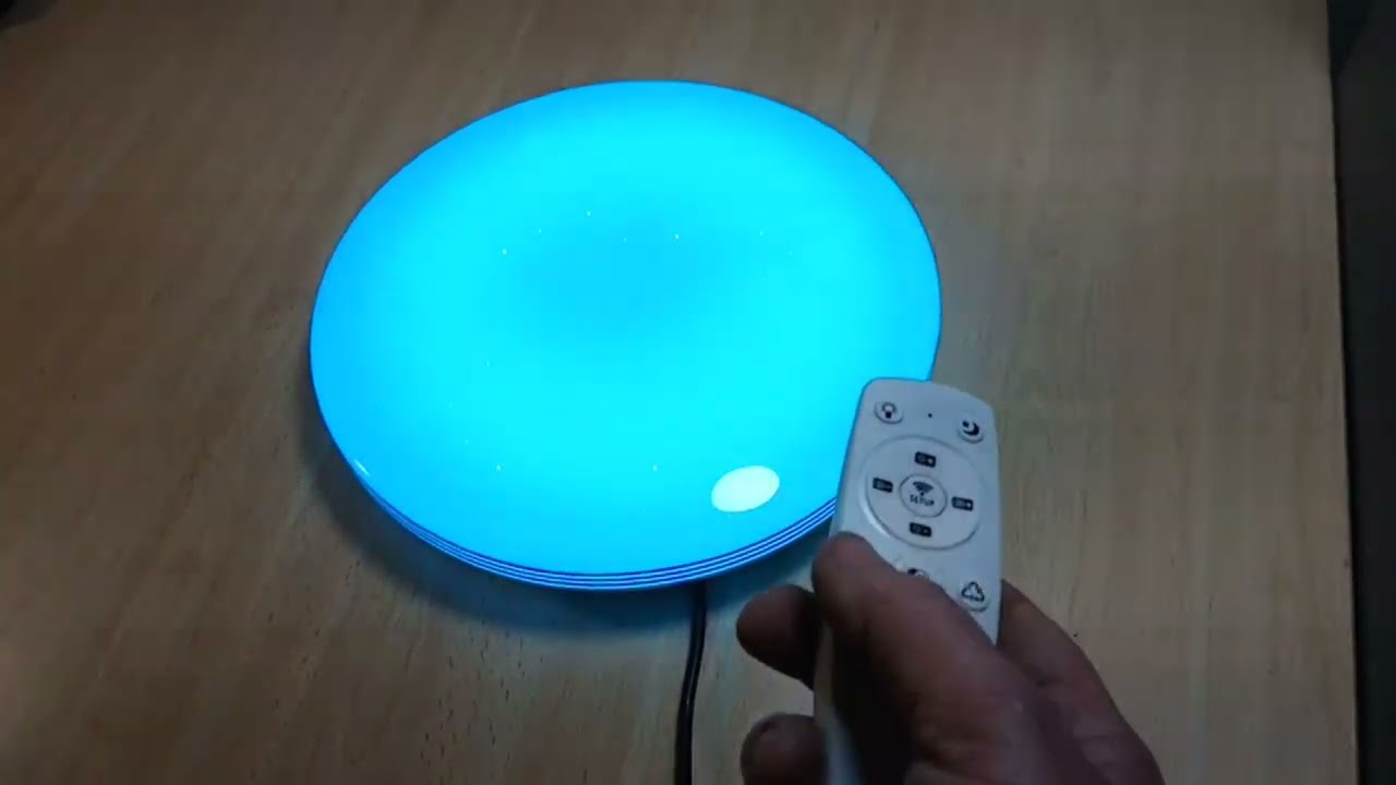 Lámpara de Techo, longroad 36W Plafon Led Techo RGB con Control Remoto, Funciona mas o menos bien pe