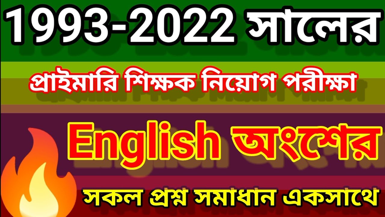 🔥Primary English All Questions Solution | Primary Preparation |