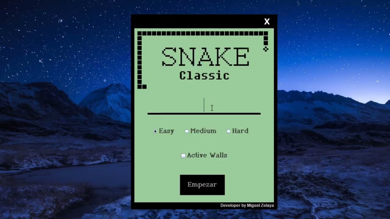 Snake Game - Miguel Zelaya