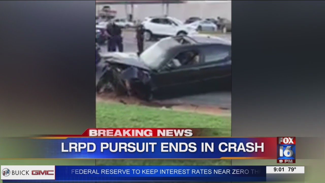 LRPD pursuit ends in crash at Baseline/Geyer Springs