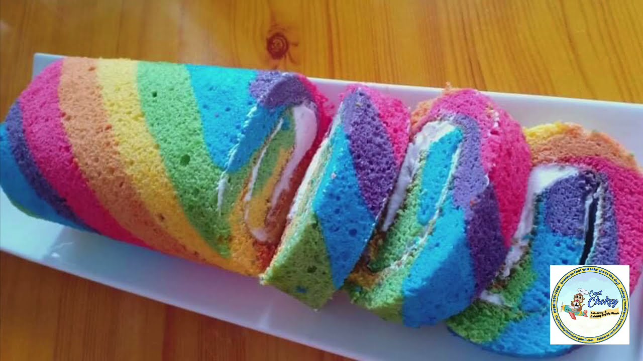 How to Make a Rainbow Swiss Roll / Roll Cakes