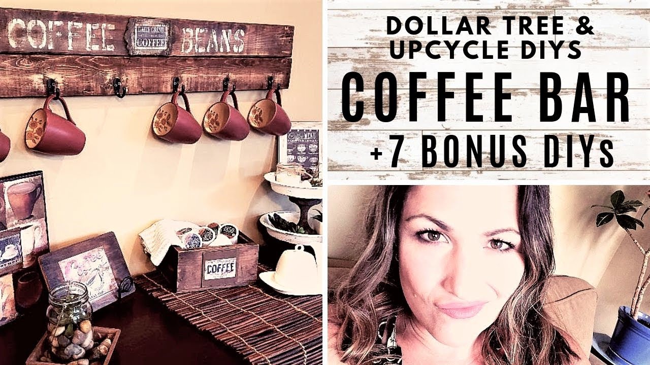 COFFEE BAR/ COFFEE STATION IDEAS & DIYs - Dollar Tree DIYs & Upcycles