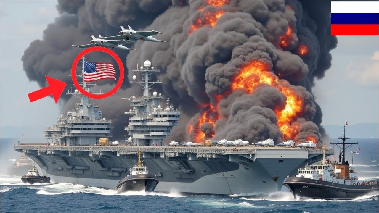 2 минуты назад! Пилот Су-57 уничтожил авианосец США в Черном море