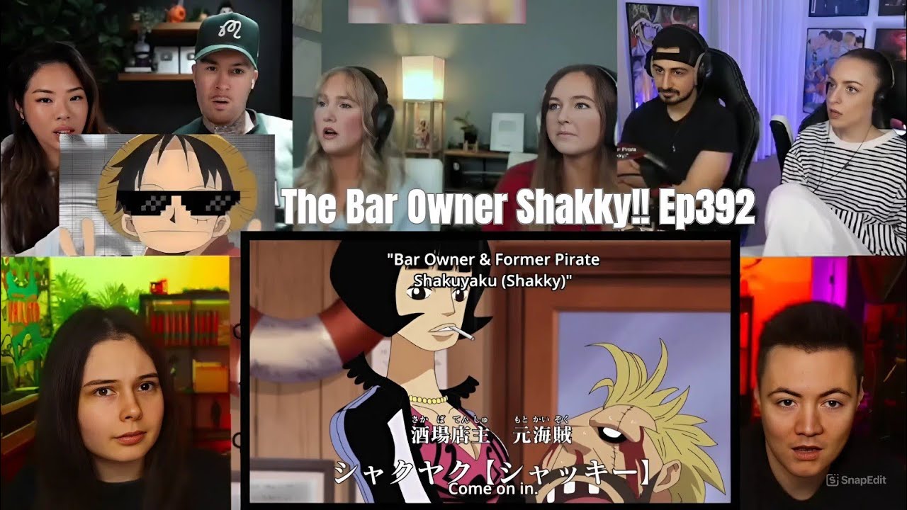 One Piece Episode 392 – Shakky Appears! The Bar Owner & Former Pirate Reaction Mashup | Sabaody Arc 