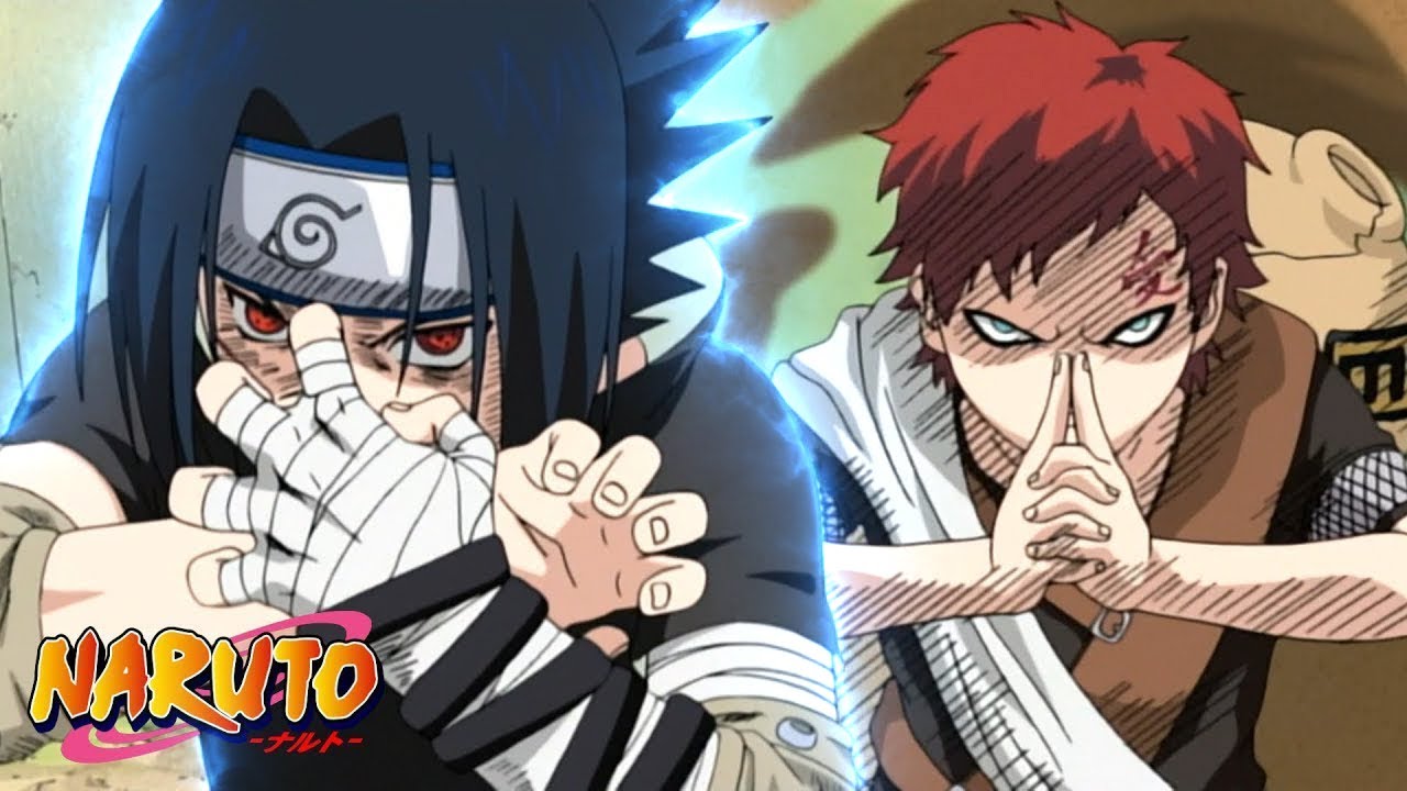 Sasuke Rompe la Defensa de Gaara | Sasuke vs Gaara |  Espa&ntilde;ol Latino