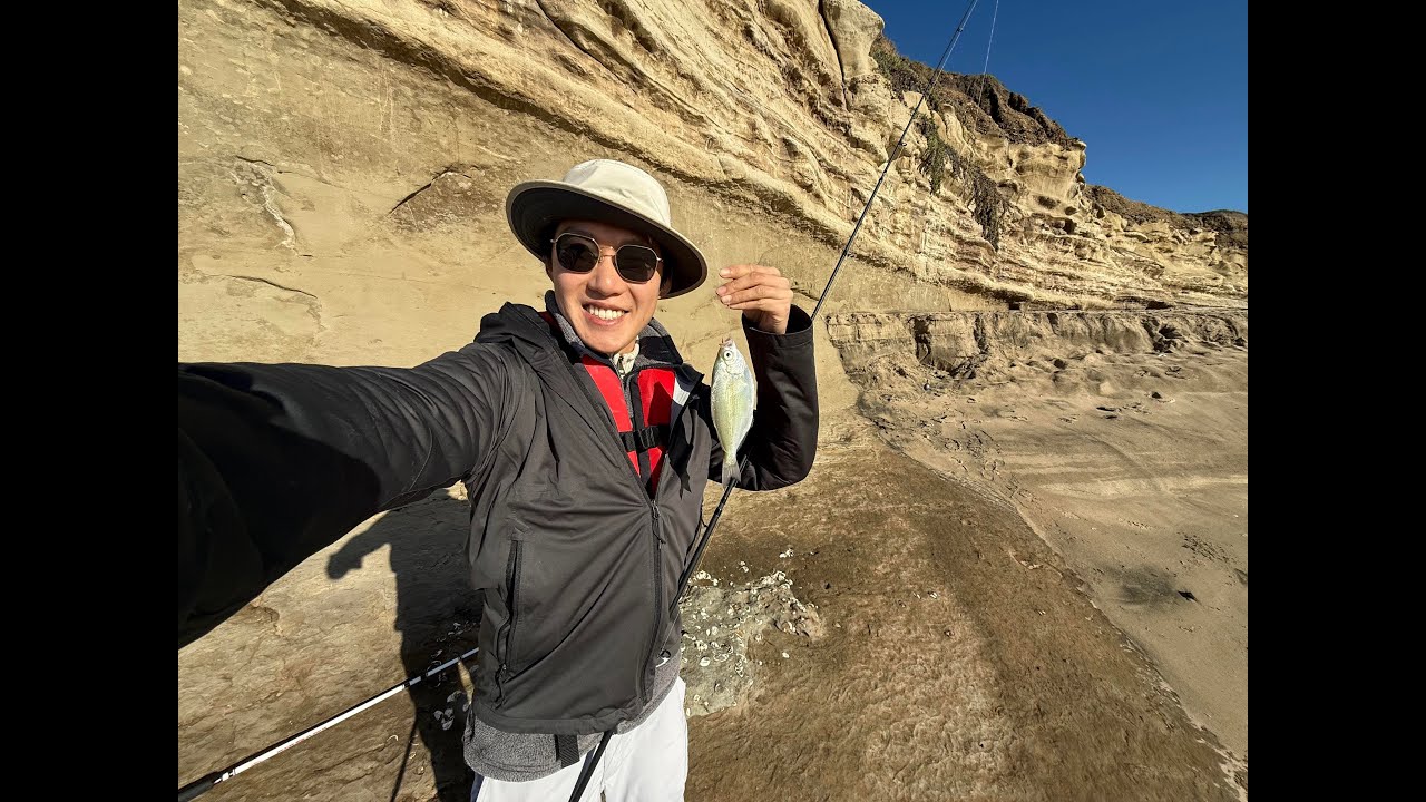 Catching GIANT Surf Perch at San Gregorio Beach