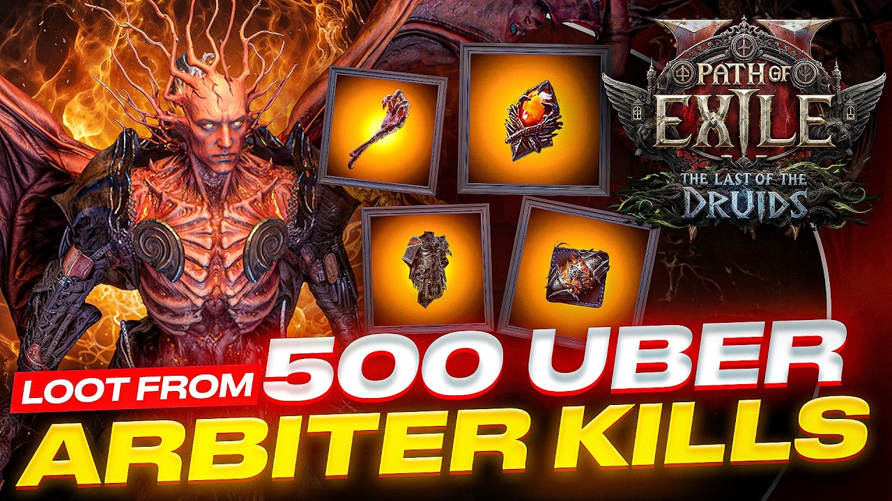 POE 2 - Loot from 500 UBER ARBITER + Prism of Belief GAMBBAA in 0.4 The Last of the Druids!
