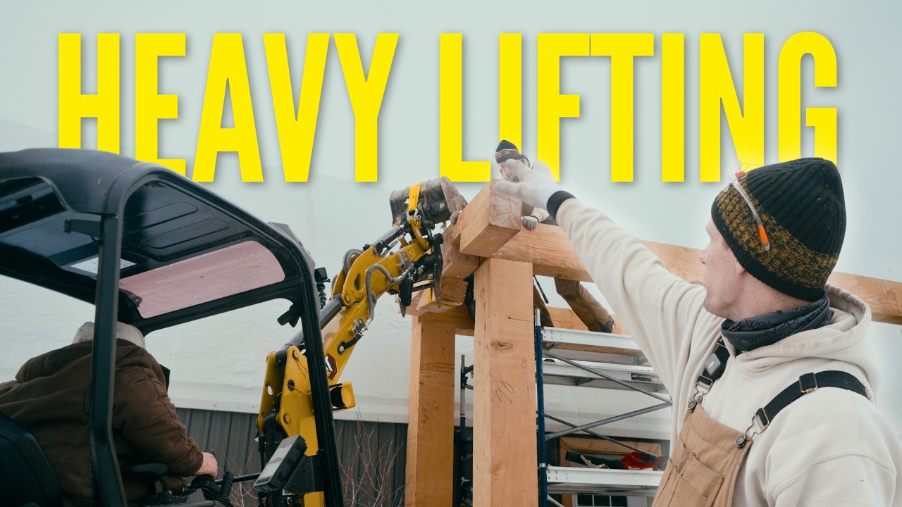 Lifting MASSIVE Timber with a Mini Excavator...