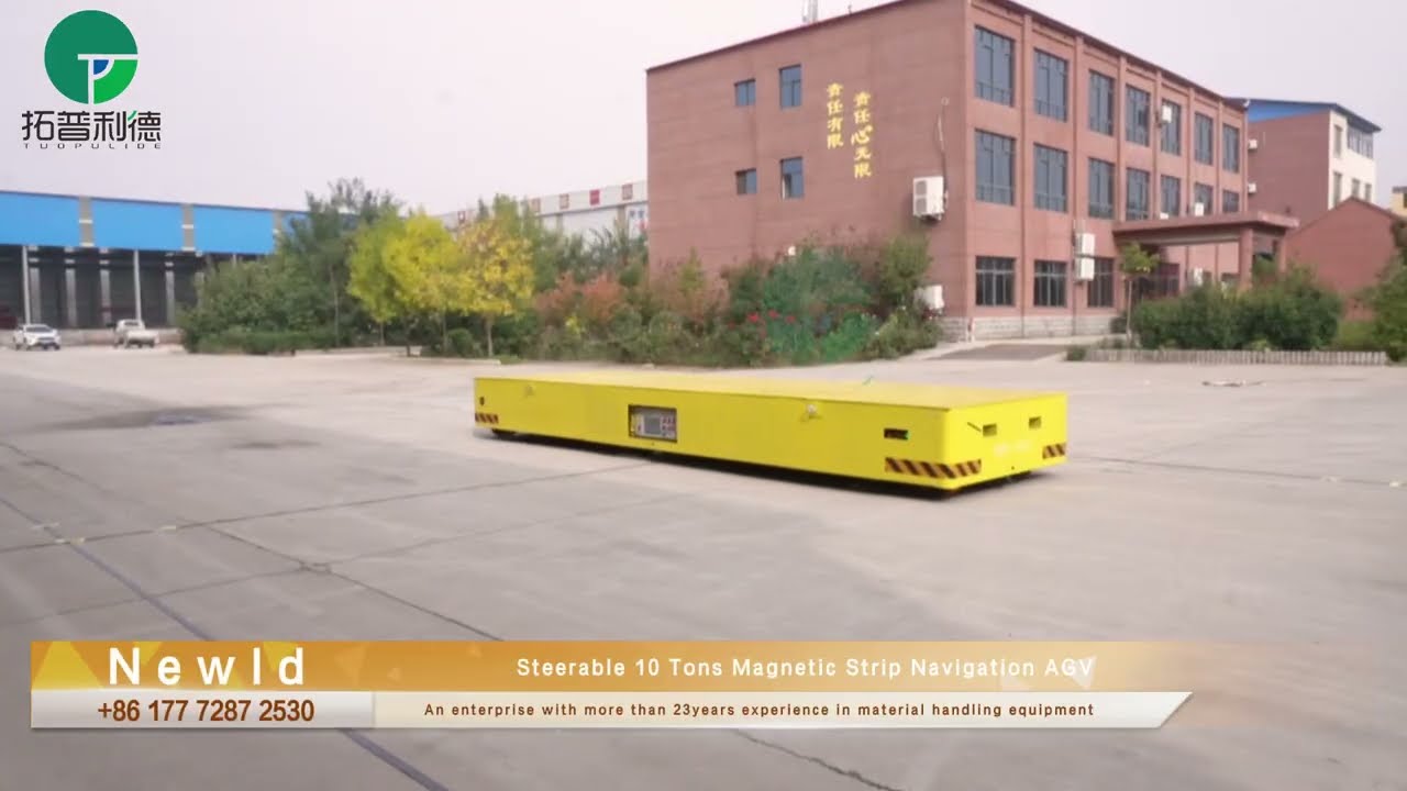 Steerable 10 Tons Magnetic Strip Navigation AGV#transporter #transfer cart #transportation #oem