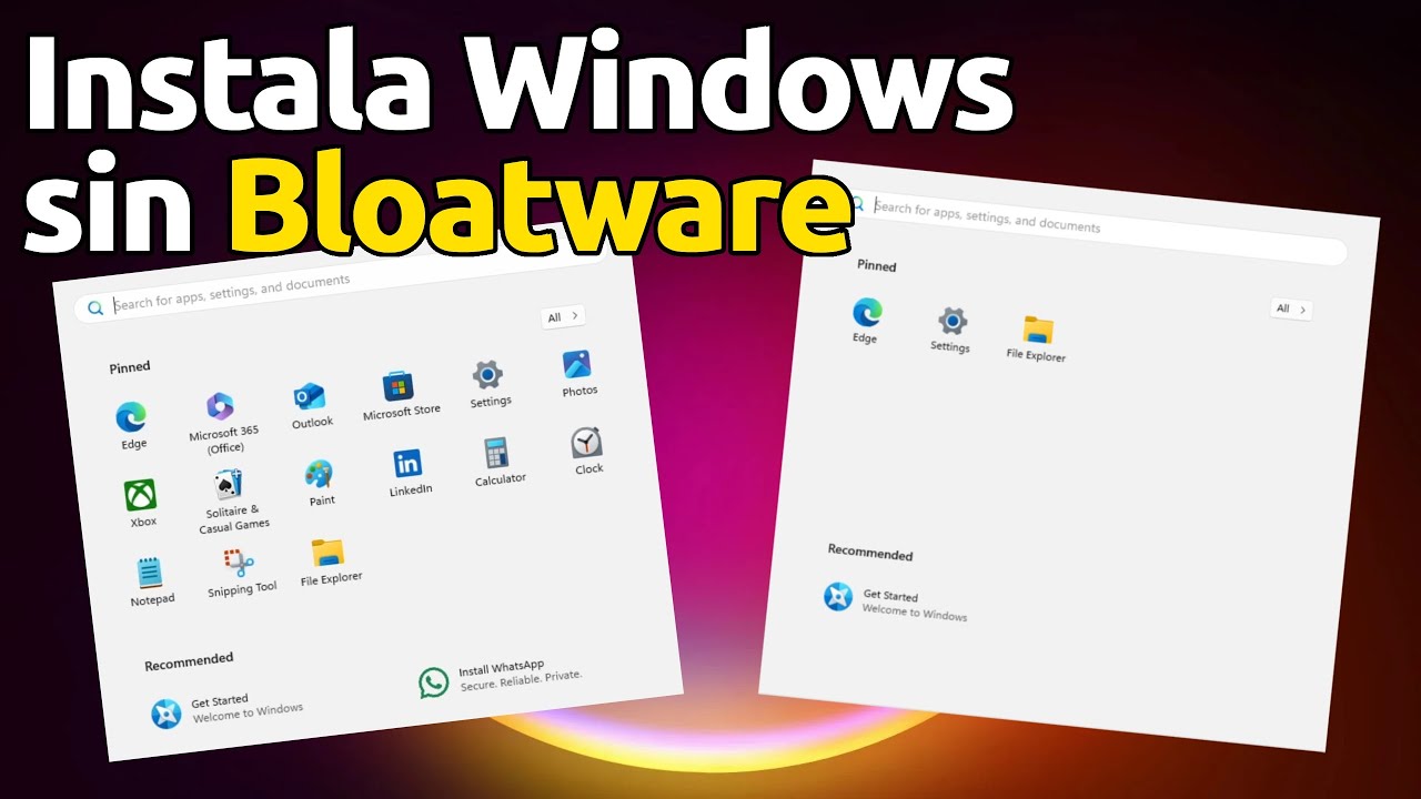 Windows 11 sin Bloatware | Instalación Limpia