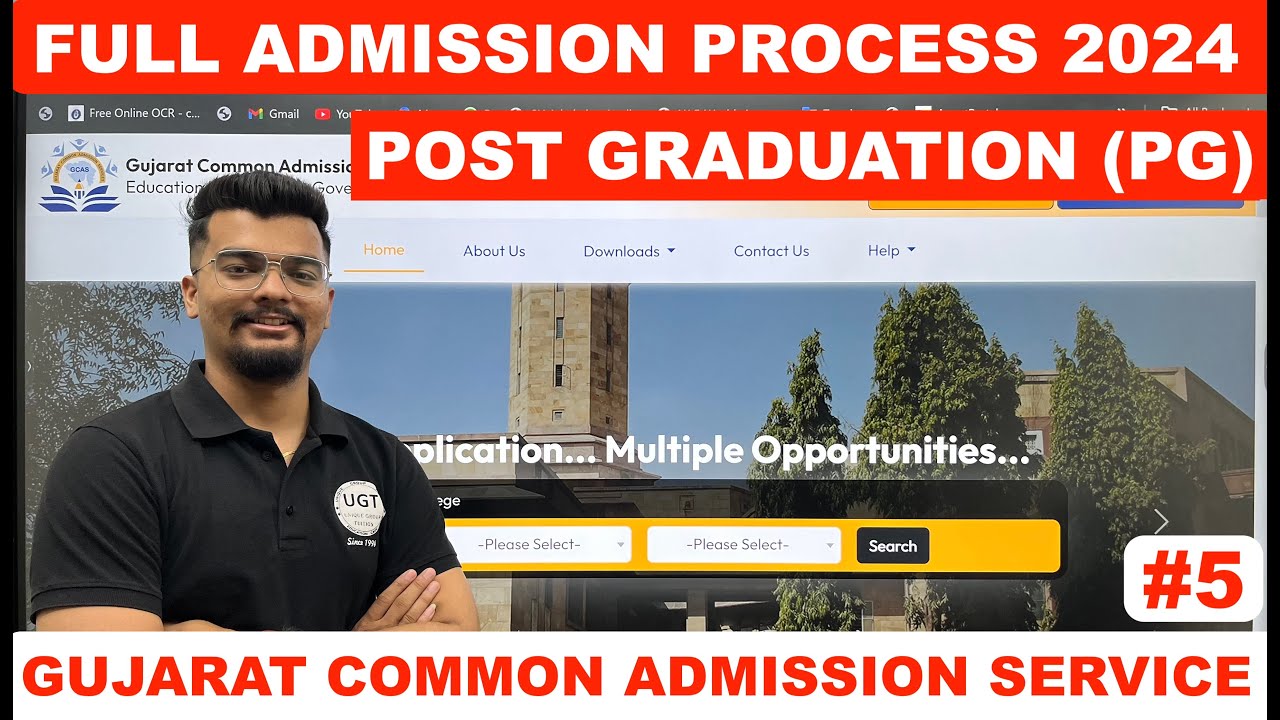 Post Graduation (PG) GCAS College Admission Form Full Process 2024 | PG GCAS Registration 2024 | UGT